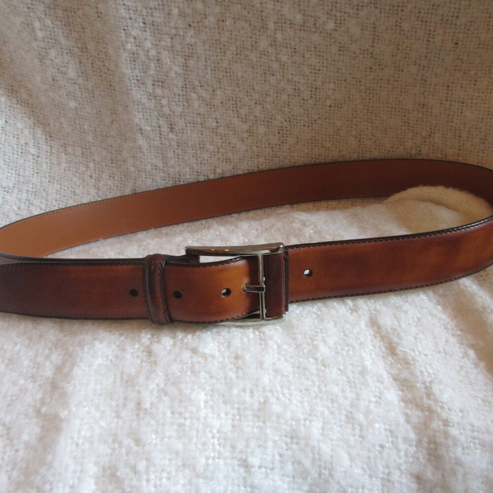 Magnanni Catalux Leather Belt - 1510 - Cognac Brown - Size 36